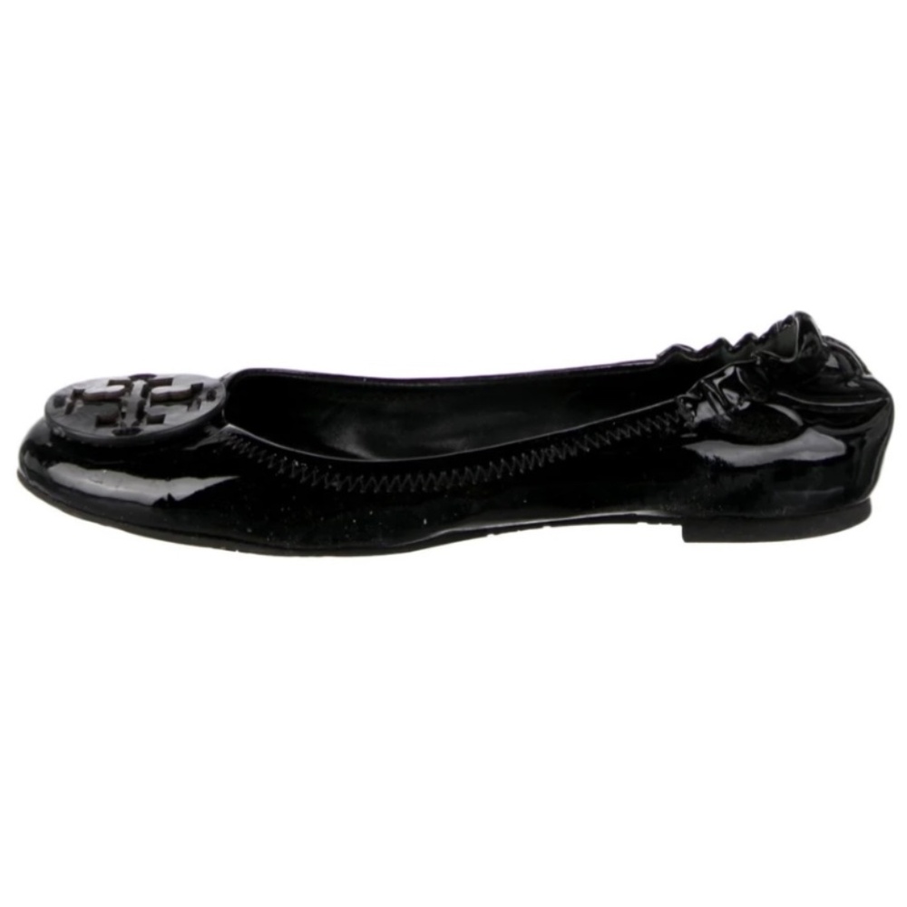 Tory Burch Signature Logo Patent Leather Ballet Flats Women's Size: 8.5